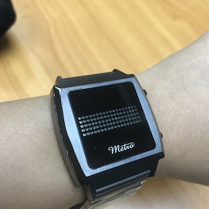 metro square led watch unique vintage collectible items rare in the market expensive looking limited edition stop production