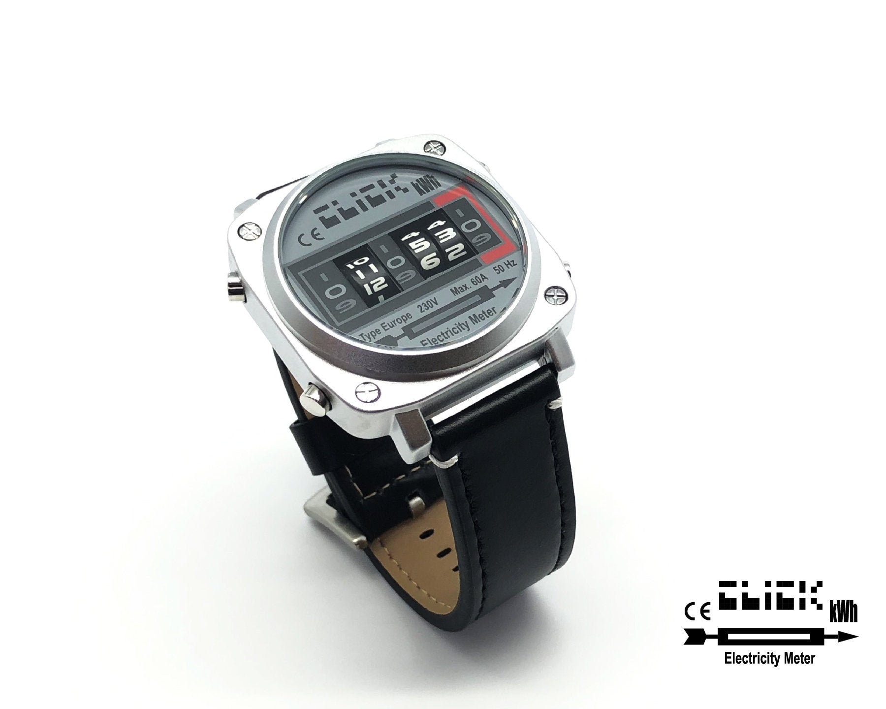 Click Kwh Roller Meter Watch Limited Edition Leather Strap