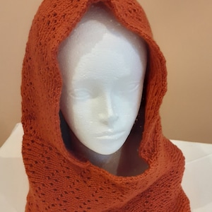 Knitted Cowl with Hood, Knitted Hoodie with Cowl, Knitted Snood with Hood