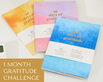 1 MONTH Gratitude Journal for Mindfulness and Gratitude 30 Day Notebook - Grateful, Wellness, Gratitude Challenge, Diary for Reflection