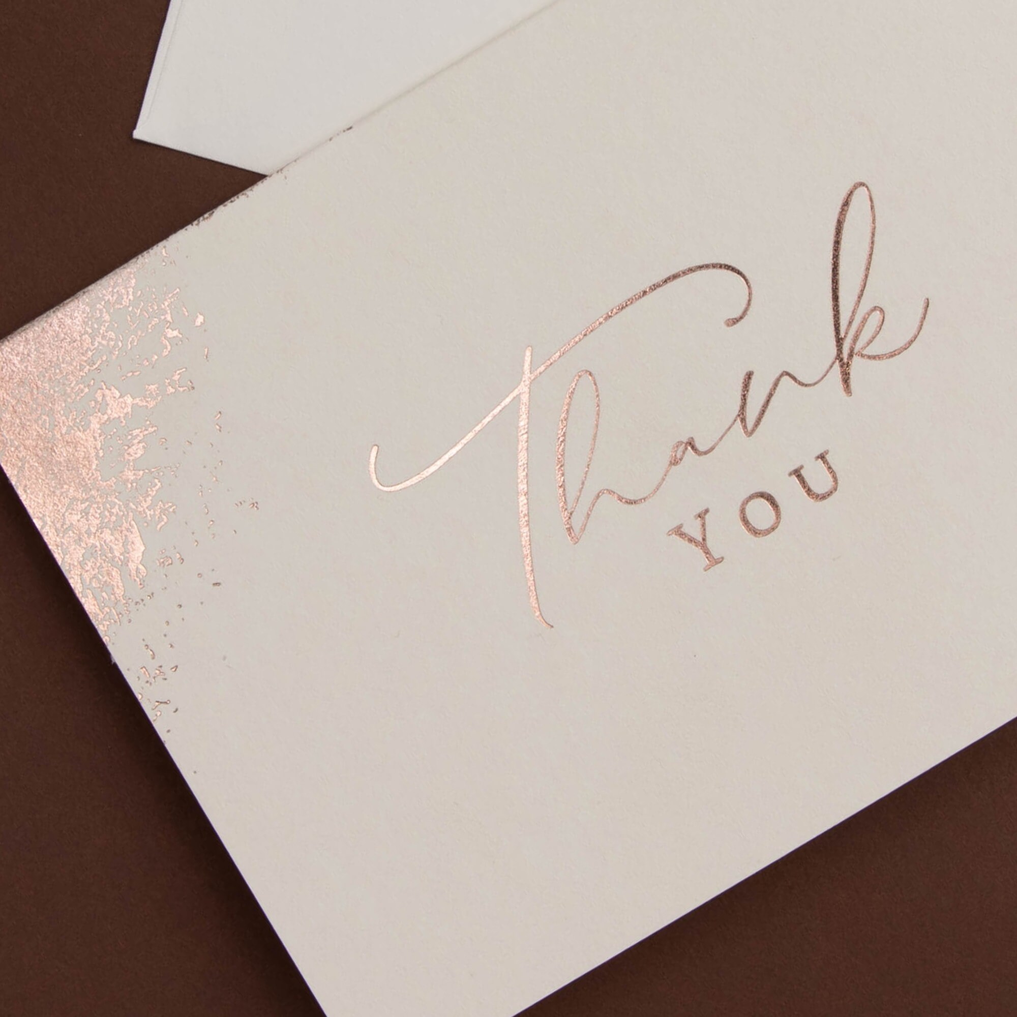 Thank You Cards // 1 5 or 10 pack // Gold // Rose Gold // Etsy