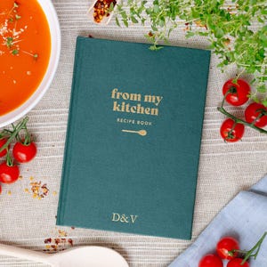 Personalised Recipe Book | Gold Foil Hardback Journal, Family Cookbook image 9