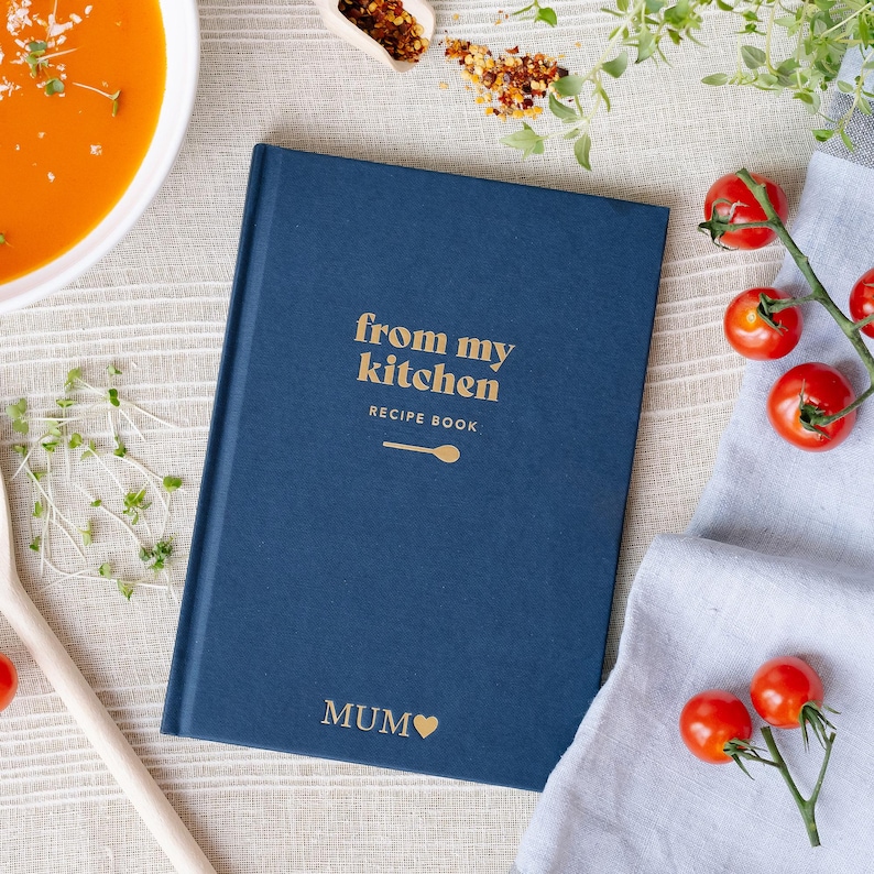 Personalised Recipe Book | Gold Foil Hardback Journal, Family Cookbook image 6