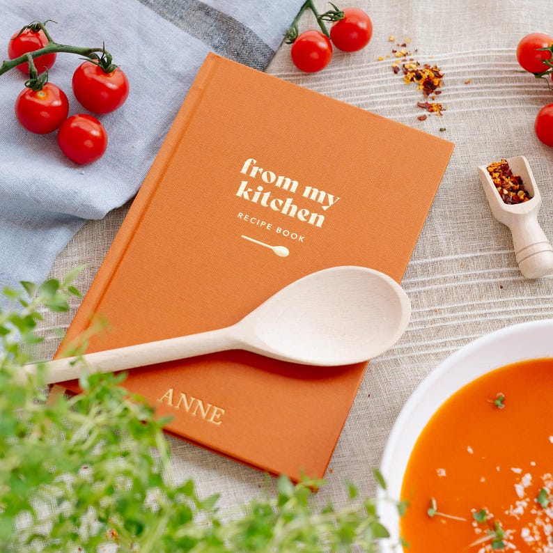 Personalised Recipe Book | Gold Foil Hardback Journal, Family Cookbook image 8