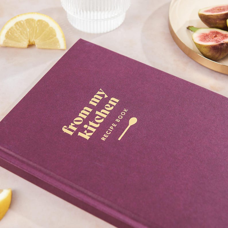 Personalised Recipe Book | Gold Foil Hardback Journal, Family Cookbook image 7