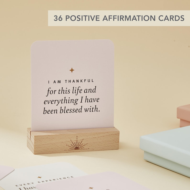 Positive Affirmation Cards | Daily Mindfulness Deck, Self Care Gift image 1