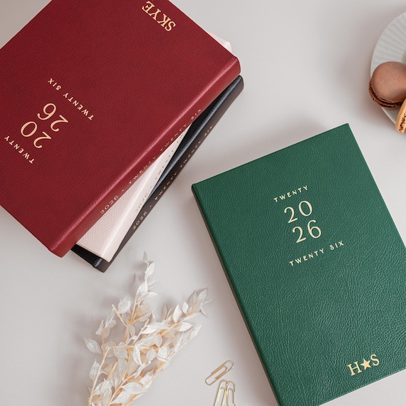 2026 Planner Personalised | Vegan Leather A5 Journal | Year Planner