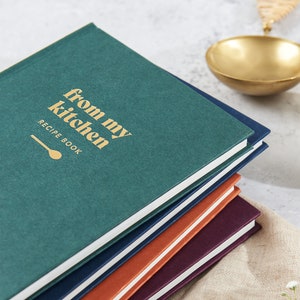 Recipe Book Gift | A5 Hardback Cooking Journal | Gold Foil | Gift for Foodie Cook