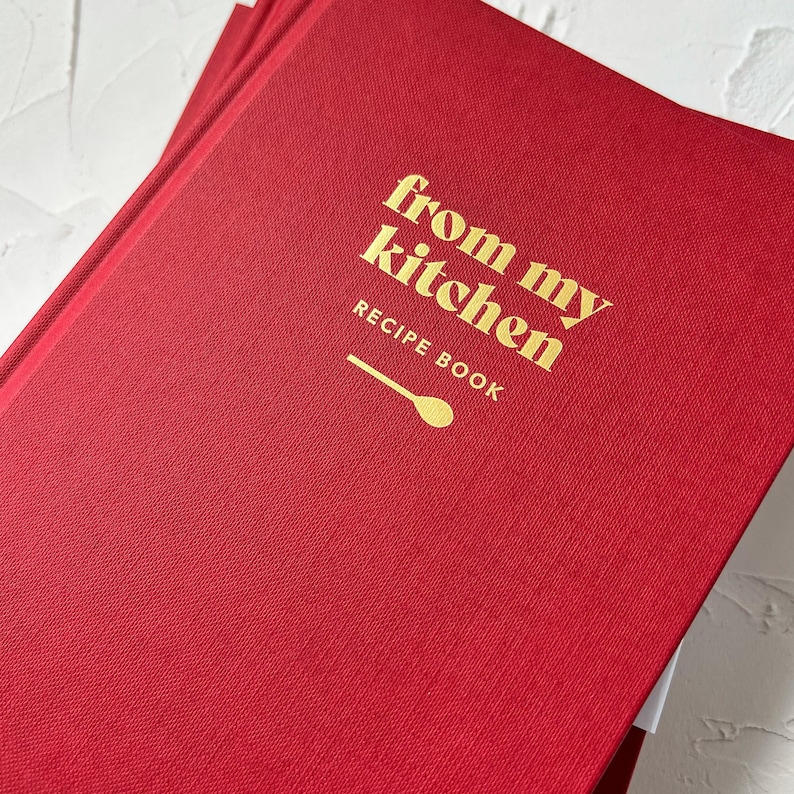 Personalised Recipe Book | Gold Foil Hardback Journal, Family Cookbook image 10