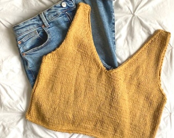 Knitting Pattern | HIBISCUS V Neck  Tank Top