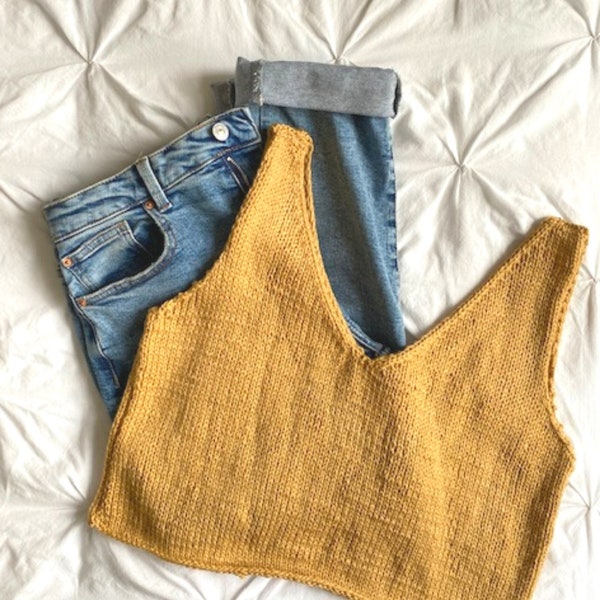 Knitting Pattern | HIBISCUS V Neck  Tank Top