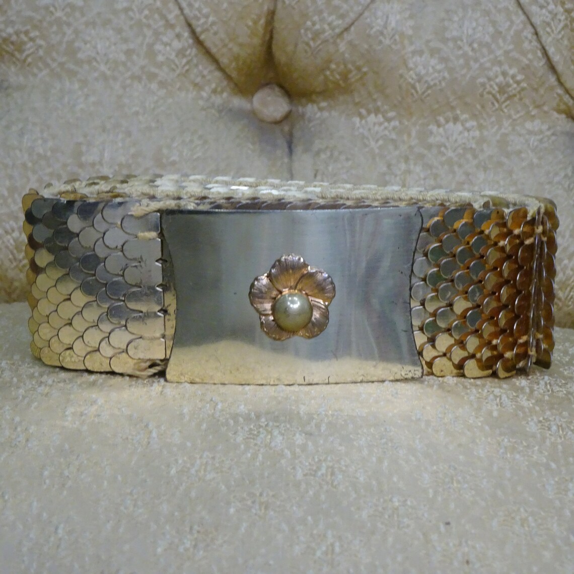 gold sequin belt