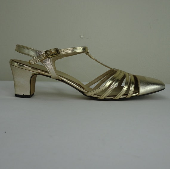 Vintage Gold Mary Janes