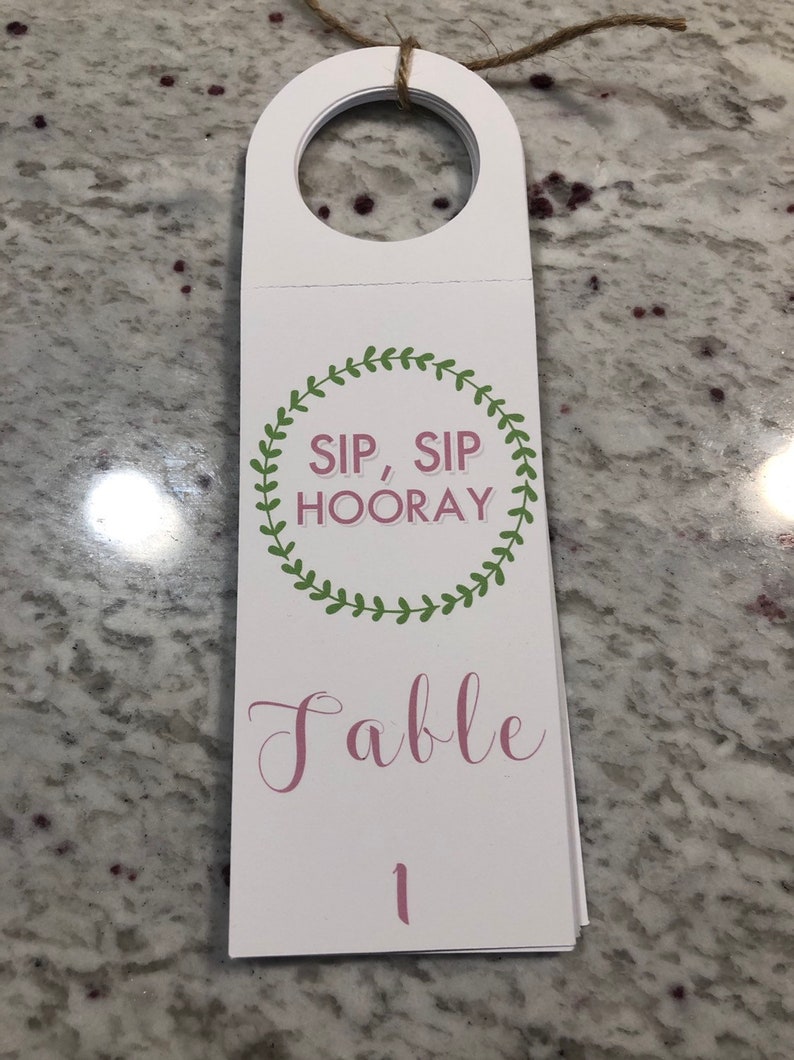 table markers wedding souvenirs Wine tags 12 tables