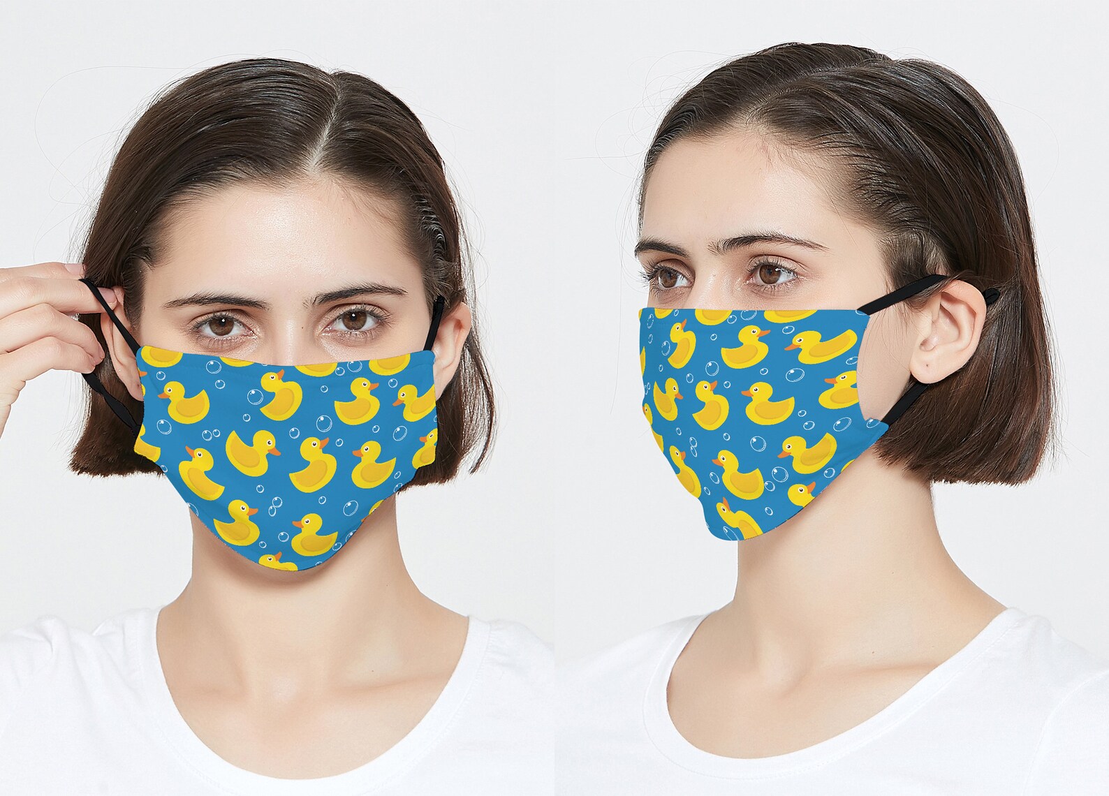 Rubber Duck Face Mask / Duck Pattern / Yellow Duck Mask / Duck | Etsy