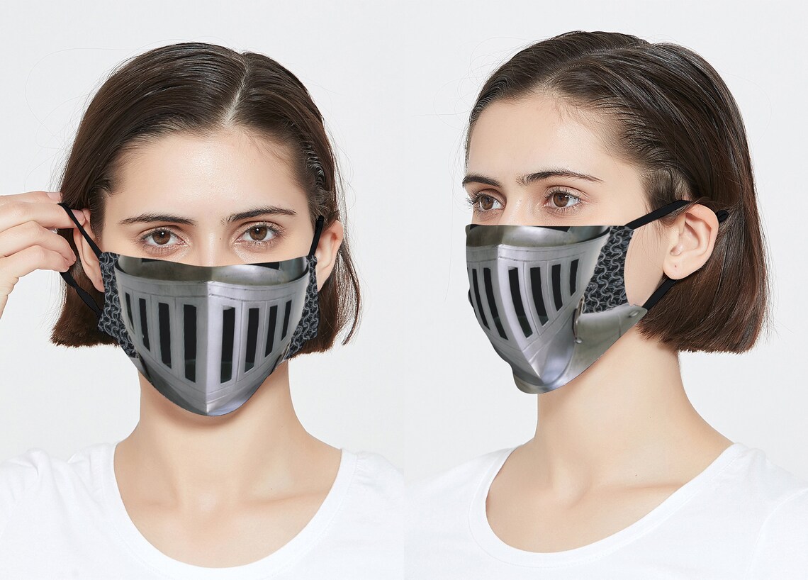 Knight Helmet Face Mask / Knight Mask / Armor Mask / Medieval Etsy