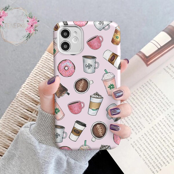 Coffee case for Samsung  S23 S24  S21 Plus S20 Ultra S20 FE 5g Galaxy Note 20 10 9 Samsung  S10 S9 Galaxy A54 A14 A22 A32 A50 A90 tn125