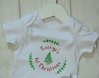 My First Christmas Personalised Vest Outfit * Baby 1st Christmas
