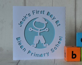 Personalised First Day at Nursery/School Card * Starting School Gift * Keepsake Card