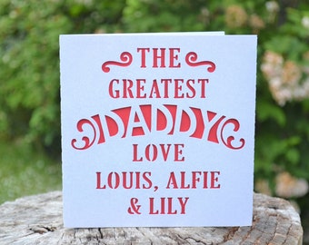 Personalisierte Vatertagskarte * Daddy Birthday * Personalisierte Geburtstagskarte Für Dad/Grandad
