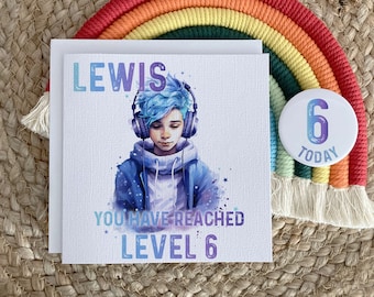 Carte de jeu personnalisée - Gamer Boy - carte d'anniversaire de joueur - fils, petit-fils, neveu, filleul