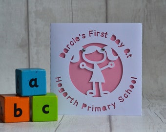Personalised First Day at Nursery/School Card * Starting School Gift * Keepsake Card