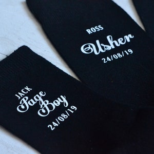 Personalised wedding socks Groom Page Boy Best Man Groomsman Gift image 6