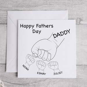 Carte personnalisée pour la fête des pères - Fist Bump - Première fête des pères