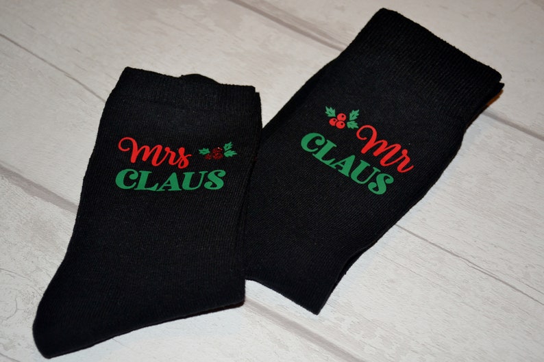 Mr & Mrs Christmas Socks Novelty Socks Stocking Filler Etsy UK