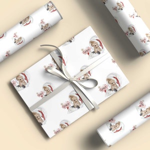 Carta da regalo natalizia personalizzata - Babbo Natale - Orsetto di Babbo Natale - Slitta di Babbo Natale