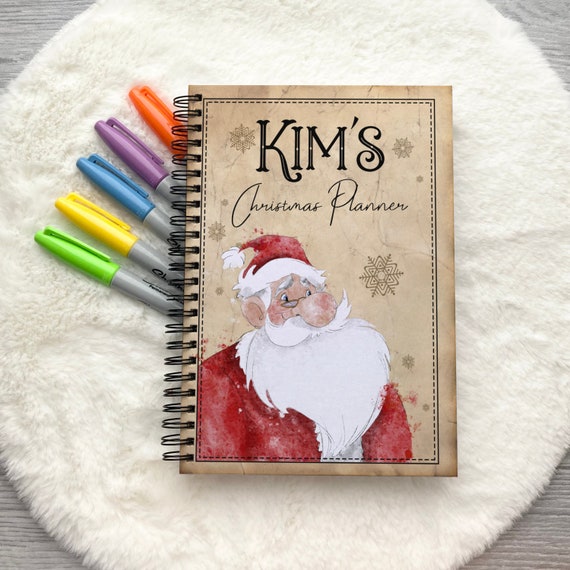 Personalised Christmas Planner Notebook - Custom Christmas Organiser