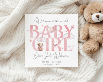 Newborn New Baby Girl * Welcome to the World * Baby Girl * It's A Girl *