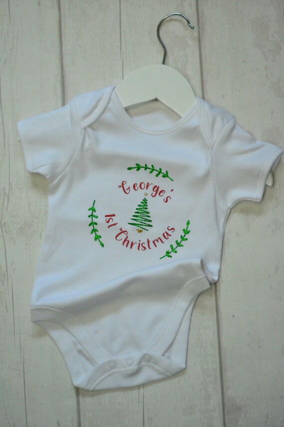 my first christmas baby vest
