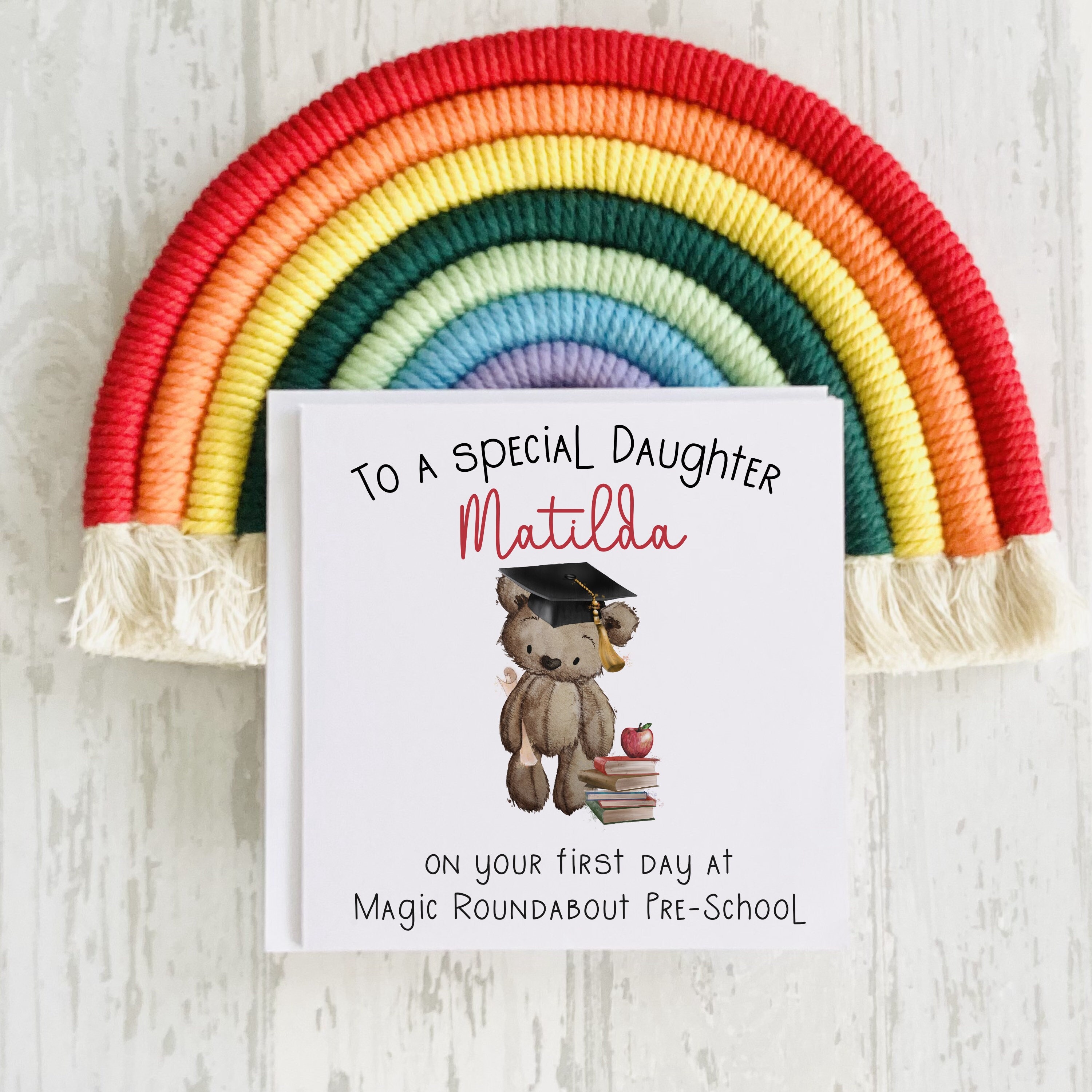 Personalised First Day At School Card - Starting Nursery Card - New School