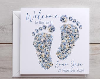 Newborn New Baby Boy * Welcome to the World * Baby Boy * It's A Boy * New Baby Card