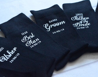 Calcetines de boda personalizados * Novio * Paje * Padrino * Regalo de padrino