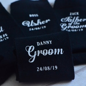 Personalised wedding socks Groom Page Boy Best Man Groomsman Gift image 10