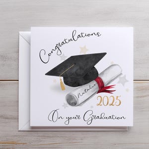 Gepersonaliseerde afstudeerkaart - afstudeerkaart met dop en scroll - gefeliciteerd met je afstuderen - trots op je