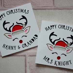 Personalizzato scheda della renna di Natale * carta di Papercut