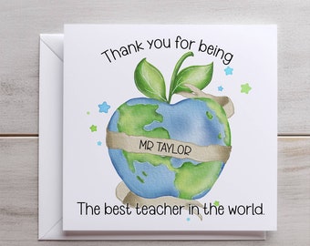 Personalised Teacher Thank You Card, Thank You Nursery and Teaching Assistant Card, End of Term Gift For Teachers, Nursery TA