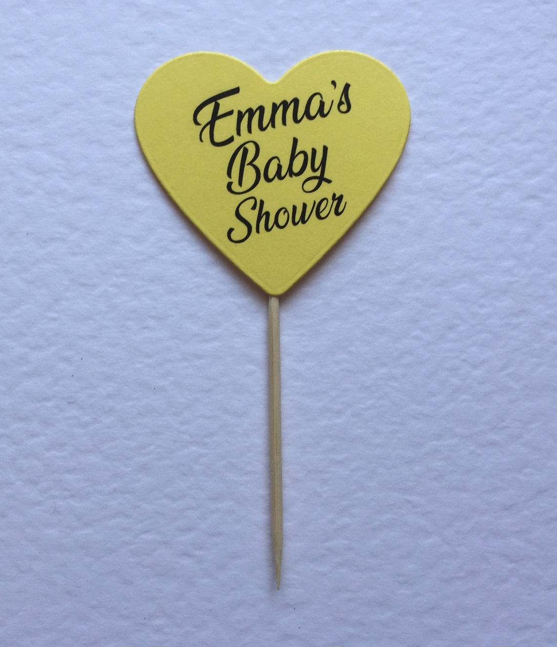 Personalised Heart Baby Shower Cupcake Toppers Decor Girl Boy - Etsy