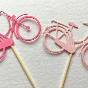 thumbnail image 2 of Bicycle Cupcake Toppers, 18 Piece Shimmering Silver Cardstock In 2 of 12