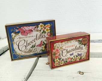 Retro Schokoladendose, Erinnerungsbox, Süßigkeits- und Keksbox für Nachbargeschenk