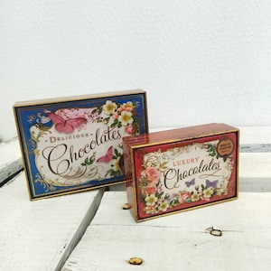 Retro Chocolate Tin Box, Memory Keepsake Box, Candy And Cookies Box For Neighbor Gift