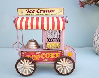 Miniatur-Eiswagen, Retro Popcornstand, faires Thema Party Tischdekor