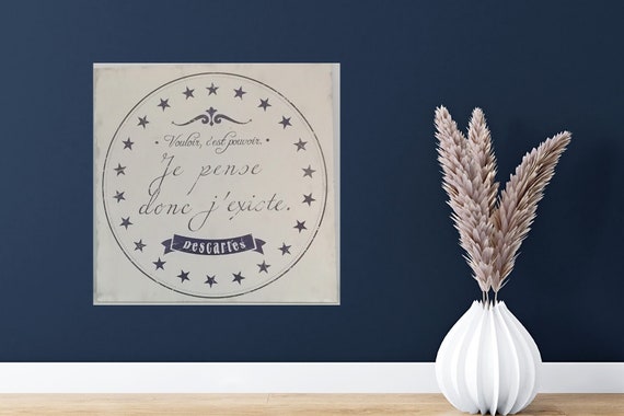 Citation De Philosophie Motivationnelle Je Pense Done Etsy Canada