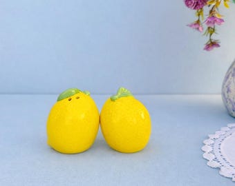 Ceramic Salt And Pepper Shakers, Porcelain Lemon Salt And Pepper Set, Amalfi Coast Kitchen Decor