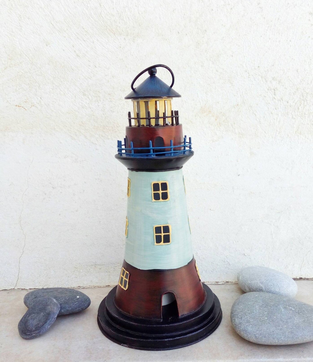 Lighthouse Candle Holder, Metal Lantern, Man Cave Gift Etsy