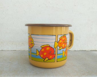 Enamel Mug, Colorful Mug For Kids, Campfire Mug Gift For Travelers