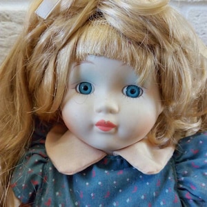 Vintage Porcelain Doll, Late 70s Doll In Her Original Box